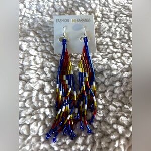 Colorful Beaded Dangle Earrings